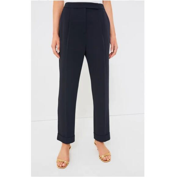 Tuckernuck Pleated Navy Blue Career Professional Duncan Trouser Size 12 - Picture 1 of 10